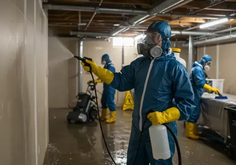 Basement Sanitization and Antimicrobial Treatment process in Sumrall, MS