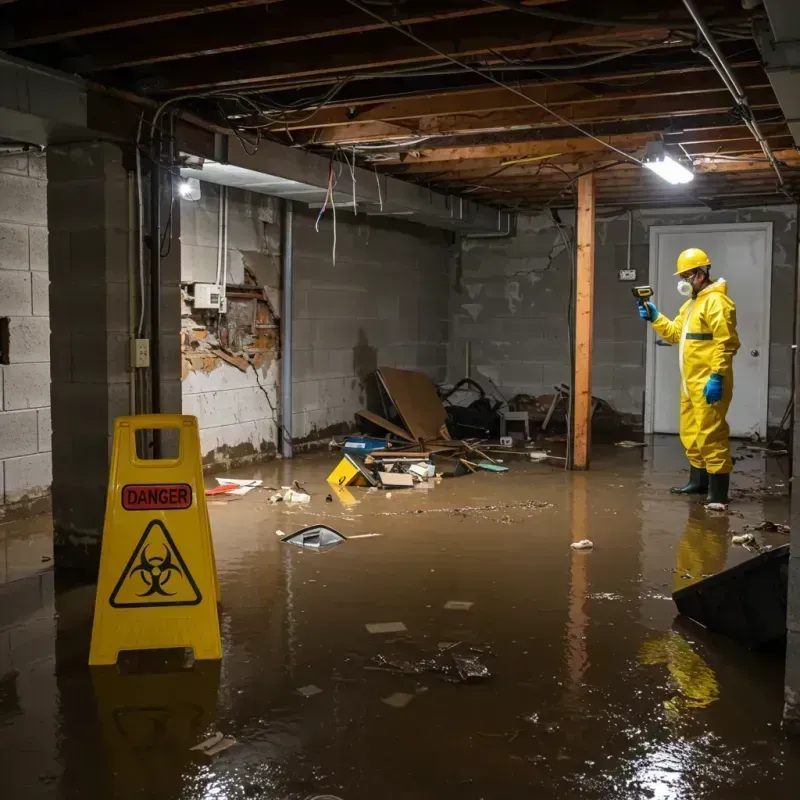 Flooded Basement Electrical Hazard in Sumrall, MS Property